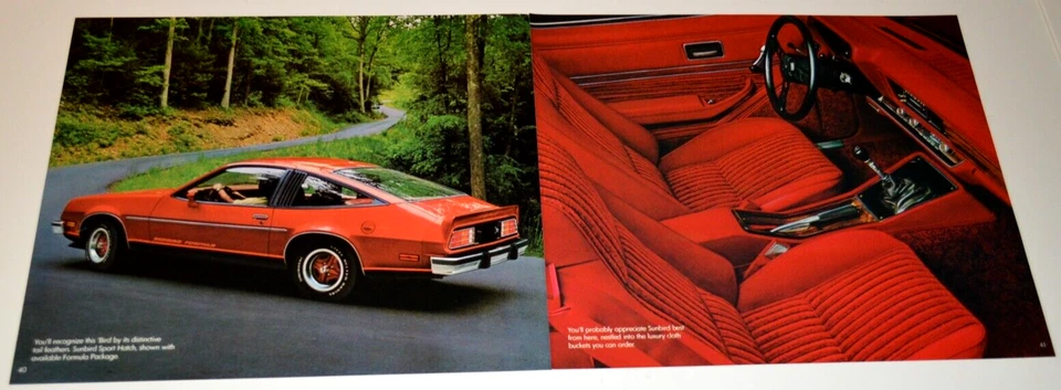 1980 PONTIAC SUNBIRD FORMULA ORIGINAL DEALER ADVERTISEMENT PRINT AD 80 RED - Image 1 of 1