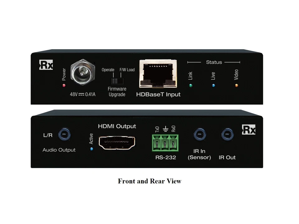 Key Digital KD-X40MRx 4K/18G HDBT Receiver with L/R Audio De-Embed/IR/RS-232 - Image 1 of 1