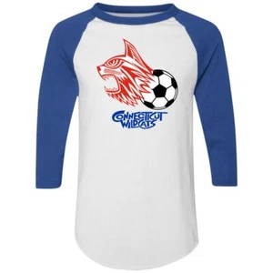 Connecticut Wildcats Raglan Shirt 3/4 Sleeve Colorblock | ASL Soccer Team - Picture 1 of 5
