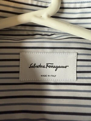 NUEVO ORIGINAL | Camisa de vestir Salvatore Ferragamo | Para hombre XL | Manga larga | Diseñador Foto 1 de 4