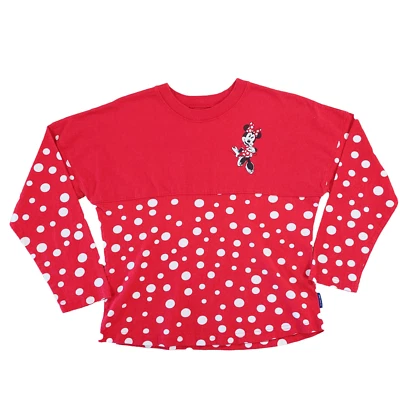 Spirit Jersey Disneyland Minnie Mouse Red Polka Dot Long Sleeve T-Shirt Youth XL - Image 1 of 4
