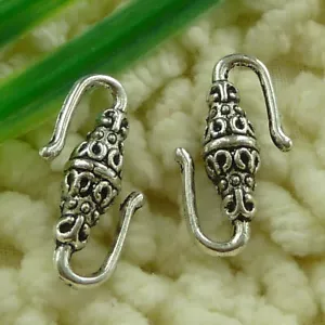 120 piezas conectores de gancho de plata tibetana 23X12MM S3311 HÁGALO USTED MISMO fabricación de joyas - Imagen 1 de 6