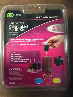 NCR Universal Color Inkjet Refill Kit NIP 2011 999289 For HP Canon Epson Lexmark - Image 1 of 2