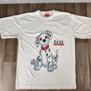 Vintage Disney 90s Youth Size XL 101 Dalmatians White Short Sleeve T-Shirt - Picture 1 of 11