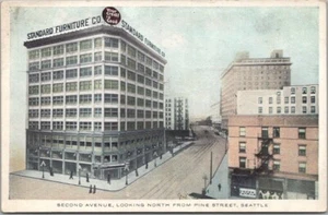 "Postal Vintage Años 1910 SEATTLE Washington ""Segunda Avenida Norte de Pine Street" - Imagen 1 de 2