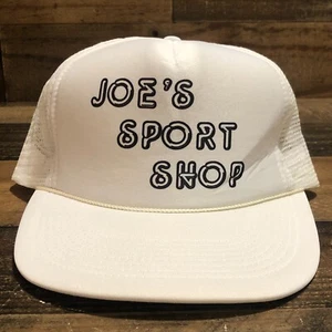 Vintage Joes Sport Shop Hat Snapback Trucker Cap Mens White Black 90s - READ - Picture 1 of 14