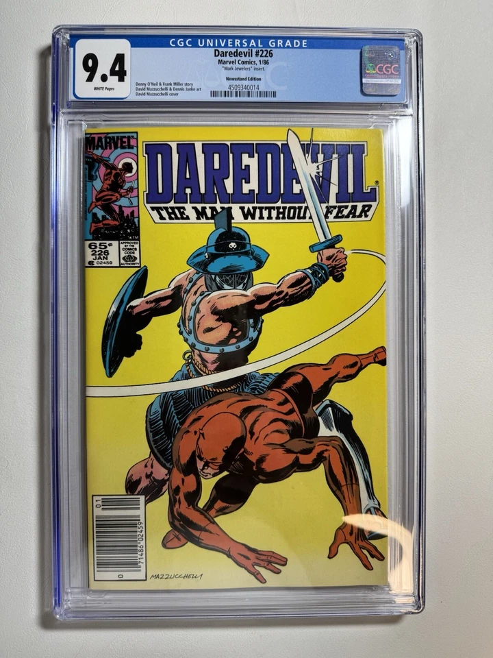 Daredevil #226 CGC 9.4, Rare Mark Jeweler 💎 Insert, Frank Miller Story 1986 - Image 1 of 2
