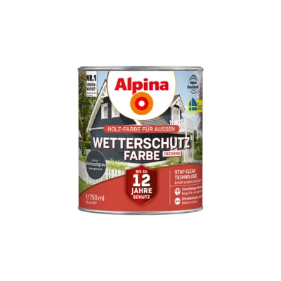 Wetterschutzfarbe anthrazit 750ml deckend Farbe Wetterschutzfarbe - Bild 1 von 2
