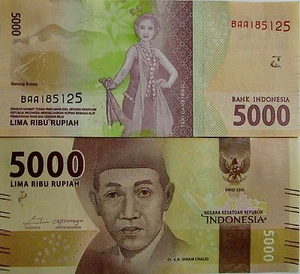 BILLETE " INDONESIA " 5000 RUPIAS AÑO 2016 UNC PLANCHA - Imagen 1 de 1