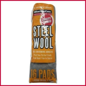 Steel Wire Wool Grade #000 Clean Prep Finish Polish Metal Bodywork Wood 16 Pads - Picture 1 of 2