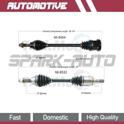 Conjunto de eje articulado de eje delantero CV TrakMotive para Infiniti M35 2008 2007 2006 Foto 1 de 3