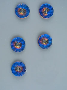 COLORFUL CZECH GLASS BUTTON - SET OF 5 - Picture 1 of 4