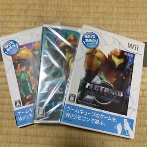 Metroid Prime 1 2 3 3Games set Nintendo Wii Japanese ver Tested - Picture 1 of 2