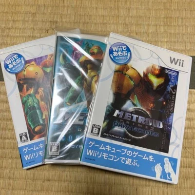 Metroid Prime 1 2 3 3Games set Nintendo Wii Japanese ver Tested - Image 1 of 2