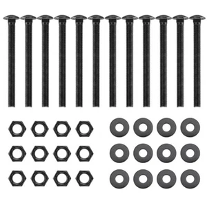 1/2 in. x 10 in. Carriage Bolt Kit includes 12 Bolts, 12 Washers, and 12 Nuts+ - Picture 1 of 6