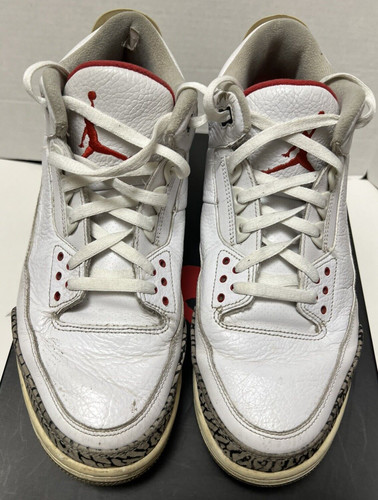 Nike Air Jordan 3 Retro Bianco Cemento 2010. Uomo US 13. Nike style 136064 105