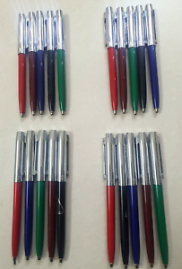 20 pcs Vintage Fisher Space Pen Multi Color Chrome Barrel made in USA