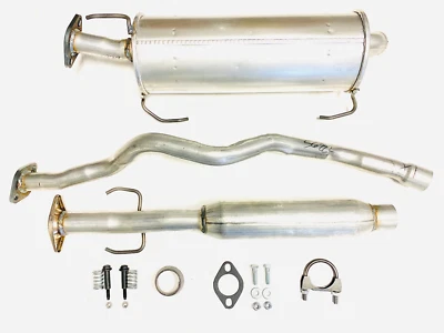 Fits: 2008 To 2011 Nissan Versa 1.8L Sedan Middle Resonator & Rear Muffler - Image 1 of 4