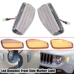 Clear For Jeep Renegade 2014 2015 2016-2021 LED Sequential Side Marker Light - Bild 1 von 9
