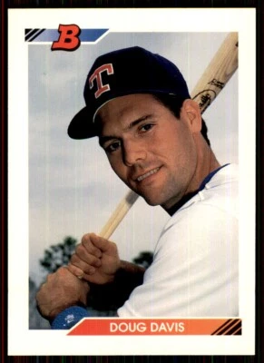 1992 Bowman Doug Davis RC Texas Rangers #490 - Image 1 of 2