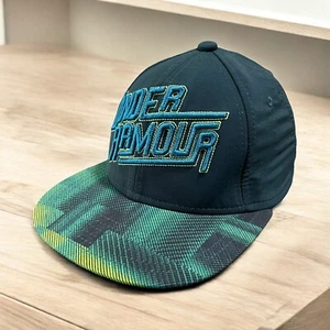 Under Armour Youth S/M Fitted Hat Cap Blue Green Stretch Embroidered - Picture 1 of 11