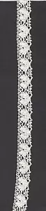 Flat Lace Crochet Trim - 5/8" wide x 8 yards long Ivory - Picture 1 of 1