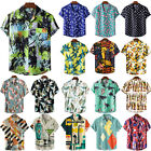 Hawaii Hemden für Herren Aloha Freizeit Knöpfe Kreuzfahrt Beachwear Kurzar E
