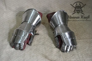 Medieval Steel Scale Gauntlets | SCA Reenactment Armor for Historical Accuracy - Picture 1 of 8