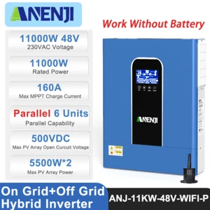 Inversor Solar 11000W En Red Fuera de Red Híbrido 2*MPPT 160A 230V 48V 500V Paralelo - Imagen 1 de 16