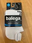 Balega Hidden Comfort Sole Cushioning Running Socks - White, No Show, Size L