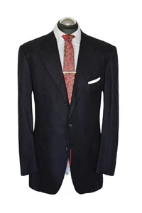 Chaqueta Kiton T. 106 (54 largo) pura CACHEMIRA 3roll2 azul oscuro azul NP: 6529 € - Imagen 1 de 9