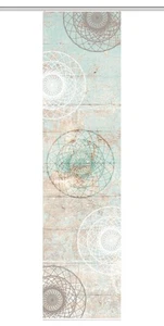 HOME in green Schiebevorhang MANDOSA in Bambus-Optik, Digitaldruck, halbtranspar - Bild 1 von 2