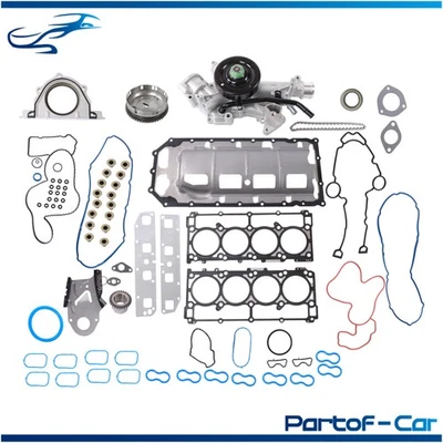 Juego completo de juntas kit de cadena de distribución bomba de agua y junta para Dodge Chrysler Aspen 5,7 L Foto 1 de 4