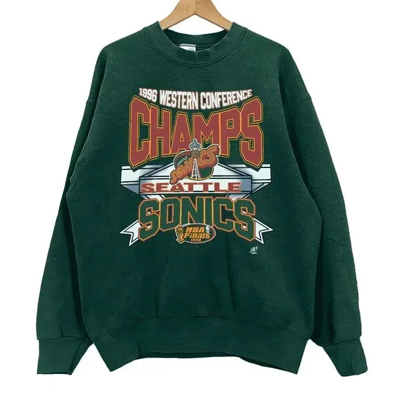 Seattle Supersonics Basketball Sweatshirt 1996 Western Conference Champs HN0416 - Image 1 of 1