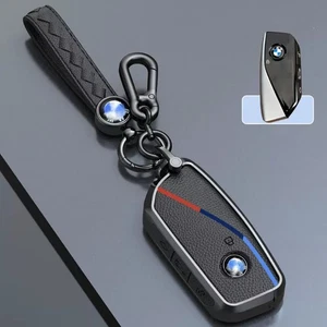 Leather Key Fob Case Cover for BMW X6 X7 3 5 6 7 - Picture 1 of 2