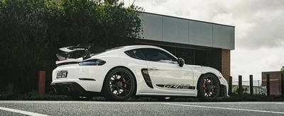 Diseño de rayas laterales GT4 RS personalizado para Porsche Cayman 2015-2025 718 981 Foto 1 de 4