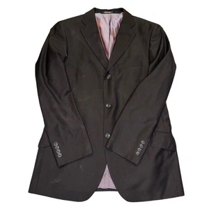 BILLY LONDON | Herren 40R | Nadelstreifen Anzug Sakko Blazer, lila Akzente, Unikat - Bild 1 von 9
