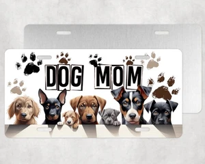Dog Mom Car License Plate Auto Tag 6" x 12" - Bild 1 von 1