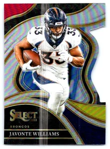 Troquelados Panini Select Javonte Williams #260 Prizms 2023 negro y rojo - Imagen 1 de 2