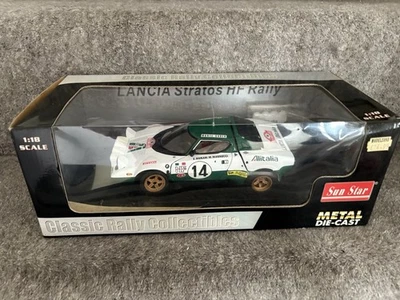 Sun Star 4501 Lancia Stratos HF Rallye Alitalia Rally Monte Carlo 1975 1/18 Car - Image 1 of 4