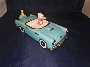 Caja de música Peanuts Snoopy Woodstock Thunderbird Willitts 1989 sin escudo de dirección - Imagen 1 de 12