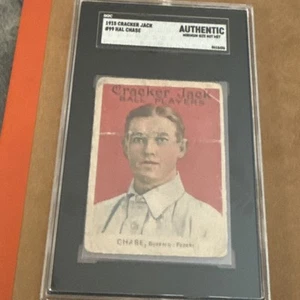 1915 Cracker Jack Hal Chase SGC Authentic - Picture 1 of 3