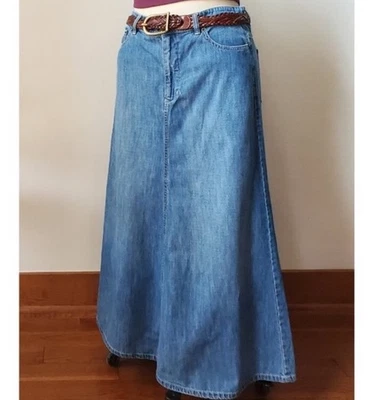 Vtg Ralph Lauren Skirt  Full Maxi Sweep Quiet Luxury Y2K Rodeo Flawless - Image 1 of 4