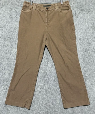 Polo Jeans Co Ralph Lauren Mujer 14 Petite Pantalones Ecuestres Elastizados Sarga Acampanado Foto 1 de 4