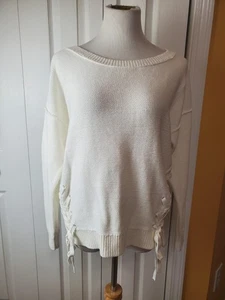 Abercrombie & Fitch Women Cream Crewneck Sweater Soft A&F Collection Size XL - Picture 1 of 12
