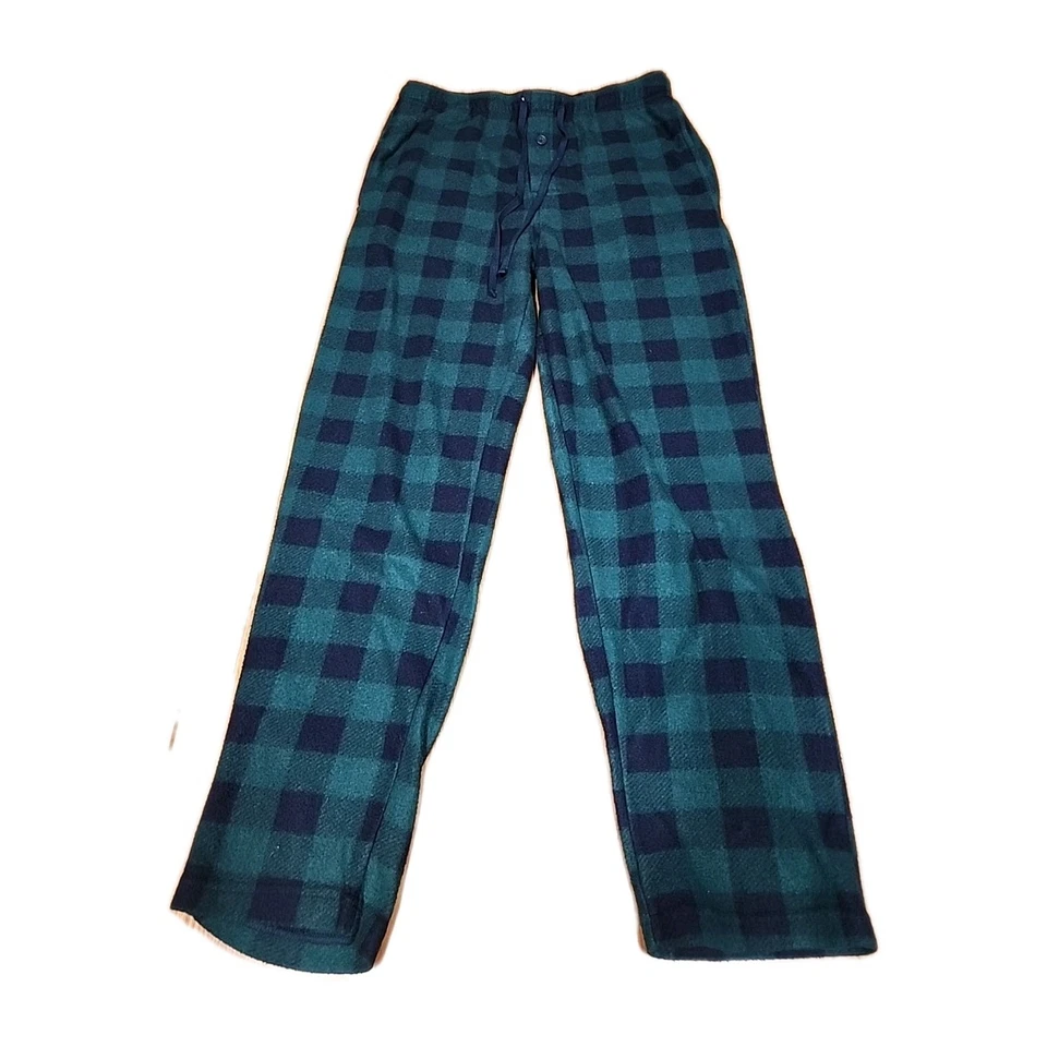 Pantalones de pijama de lana a cuadros medianos verde marino Fruit of The Loom para hombre Foto 1 de 3