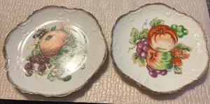 ENESCO Fruit Pattern Deco (2) Plates Vintage 8” - Picture 1 of 7
