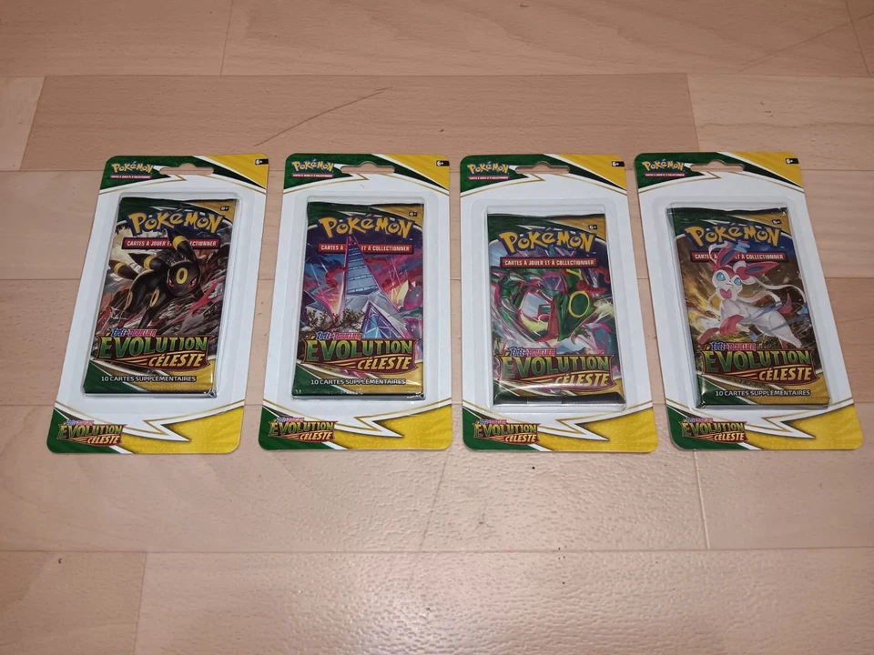 pokemon artset 4 boosters blisters EB7 évolution céleste neuf scéllés - Bild 1 von 1