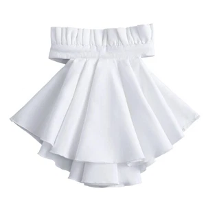 Effortless Neckline Embellishment Multi Ruffle Design Comfortable Cotton Daily - Picture 1 of 8