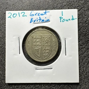 2012 Great Britain £1 Royal Shield. Rare.  Non Magnetic. Brass Nickel. - Picture 1 of 4